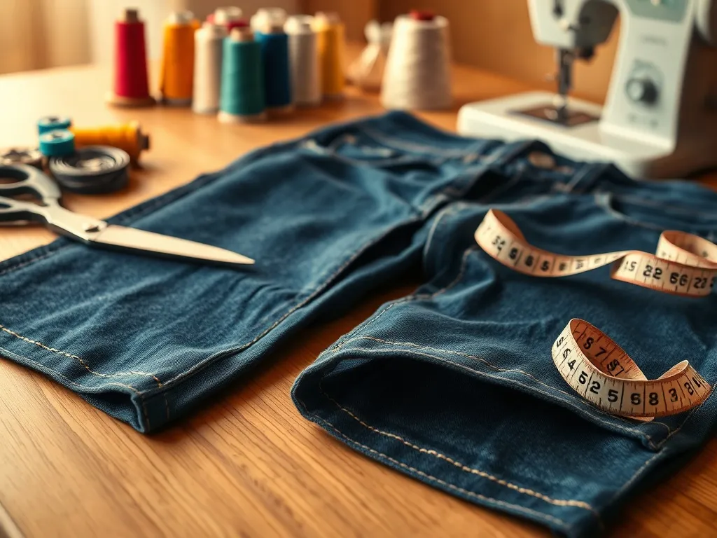 Jak skrócić spodnie dzwony?